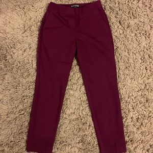 Maroon ankle pants
